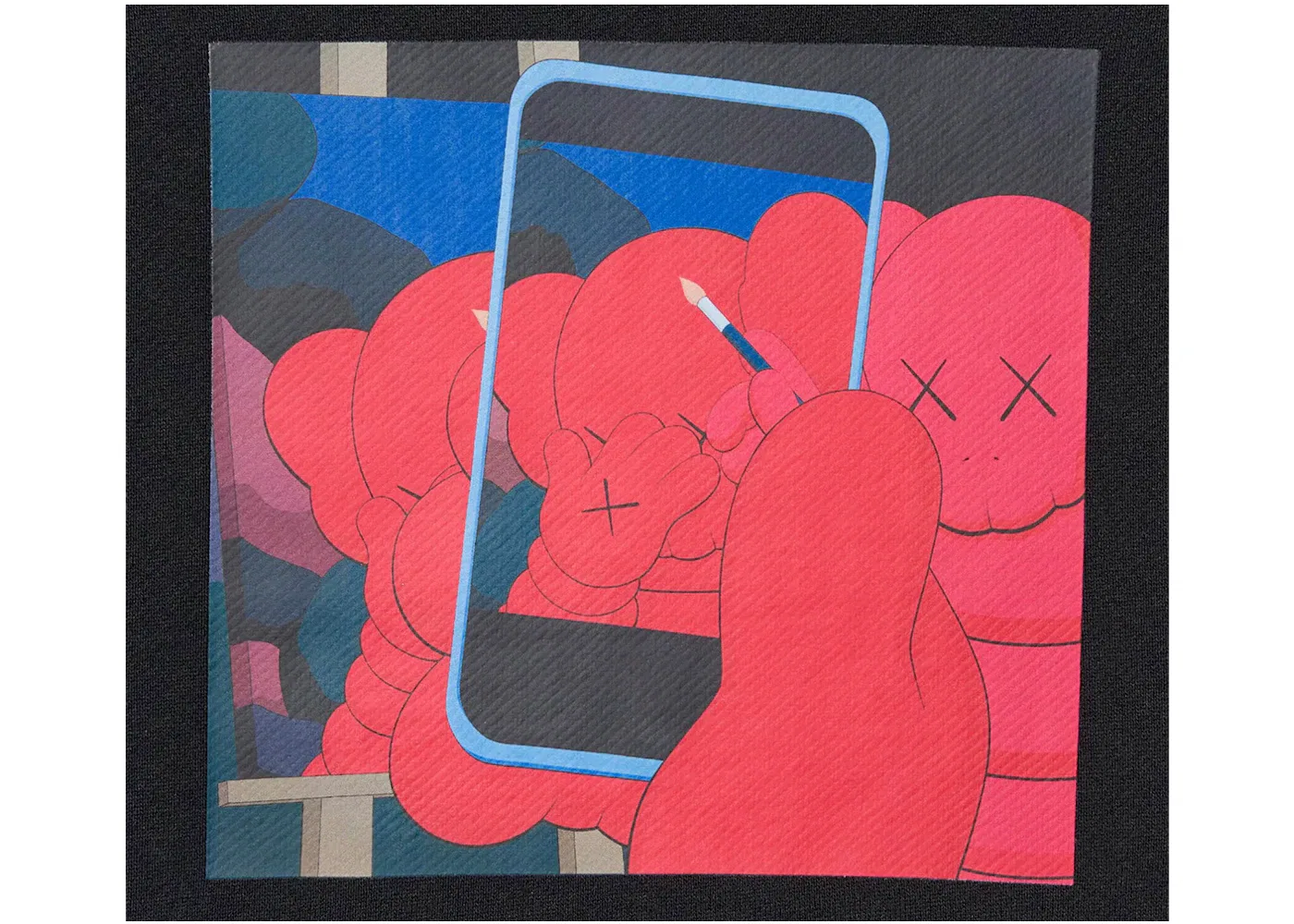 Детский свитшот с принтом KAWS x Uniqlo Warhol Kids' Graphic 476408 Sweatshirt KAWS, Black — фото 3