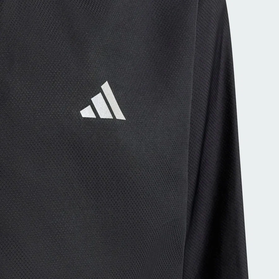 Детская ветровка WIND.RDY с капюшоном adidas, Черно-серебристый — фото 3
