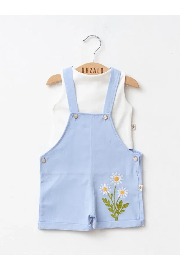 Детский комбинезон для девочек с вышивкой Jammybaby, Blue