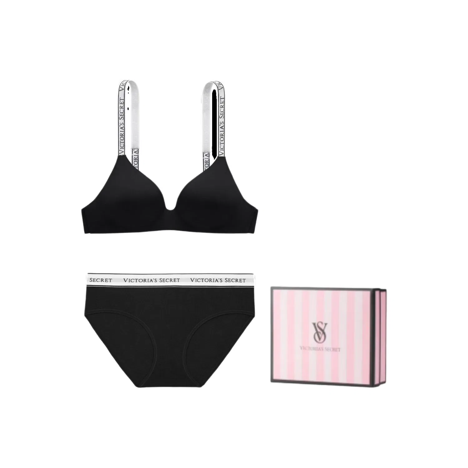 Женский комплект нижнего белья с подарком Victoria's Secret, Box (Basic Set+Box)