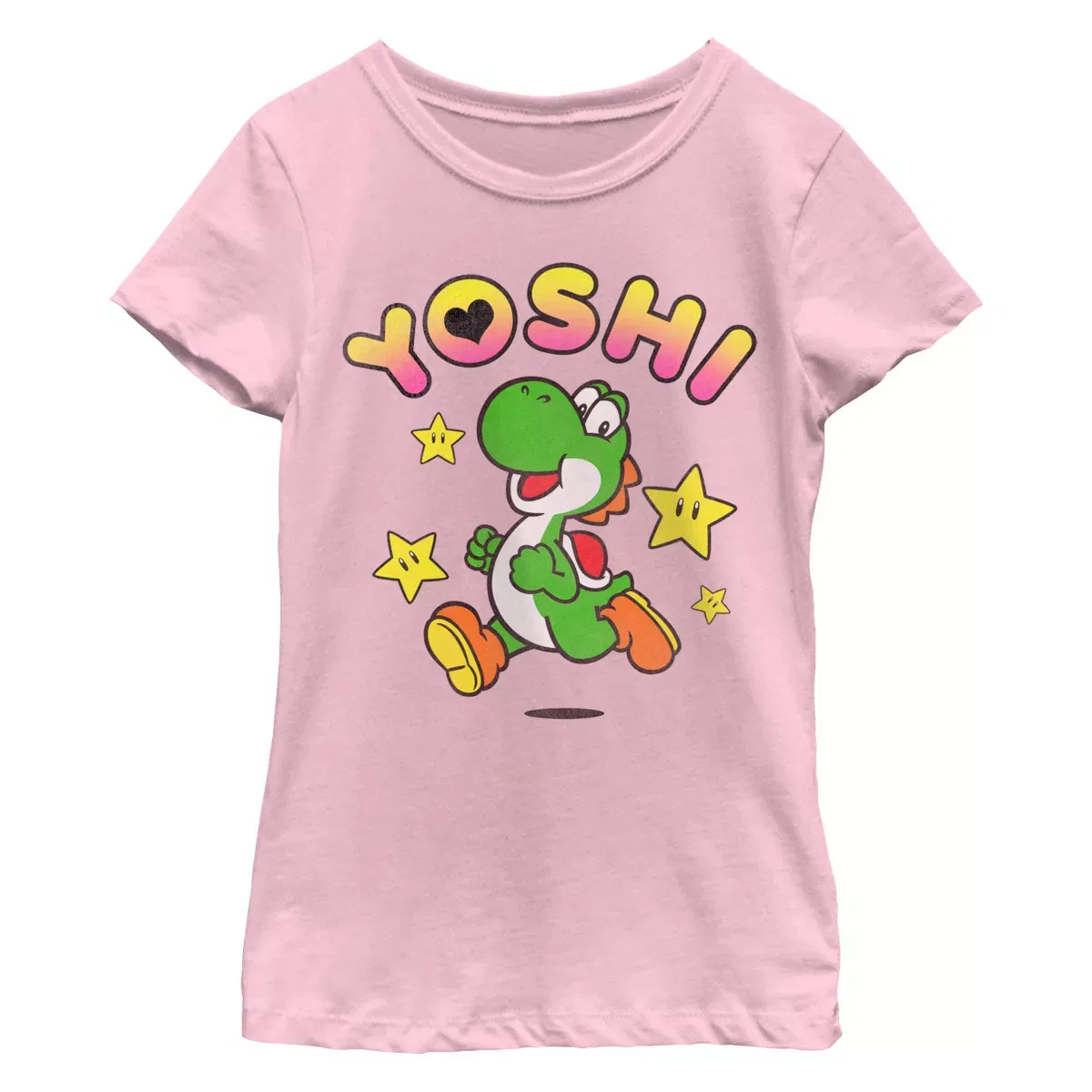 Детское футболка с принтом Yoshi Love Nintendo, Light Pink