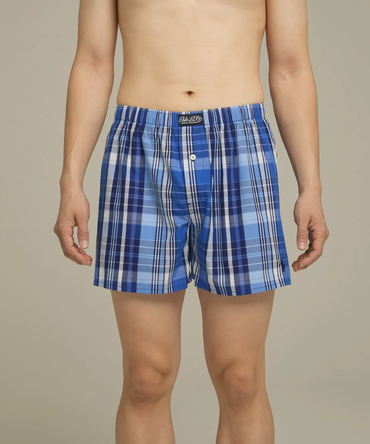 Мужские трусы-боксеры с принтом New Man Check POLO RALPH LAUREN, Blue — фото 2