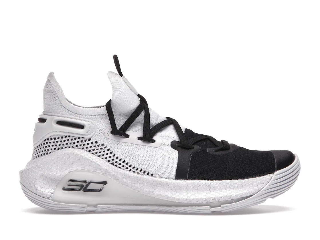 Детские кроссовки для мальчиков с принтом Under Armour Curry 6 Under Armour, White/Black
