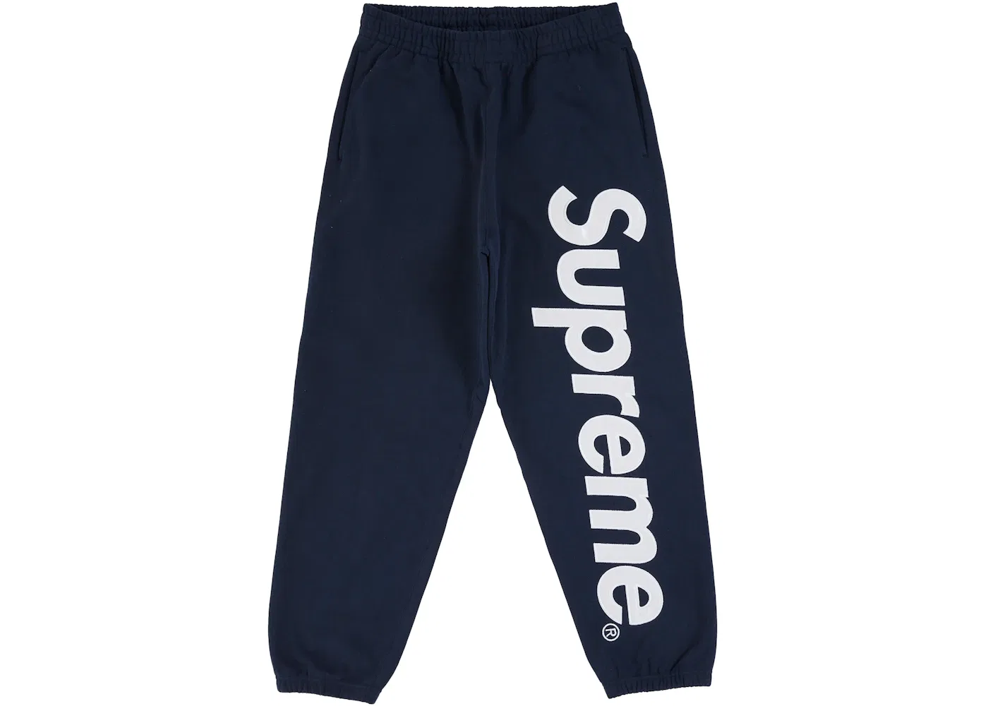 Мужские спортивные штаны с сатиновой аппликацией Sweatpant (SS26) Supreme, Washed Navy