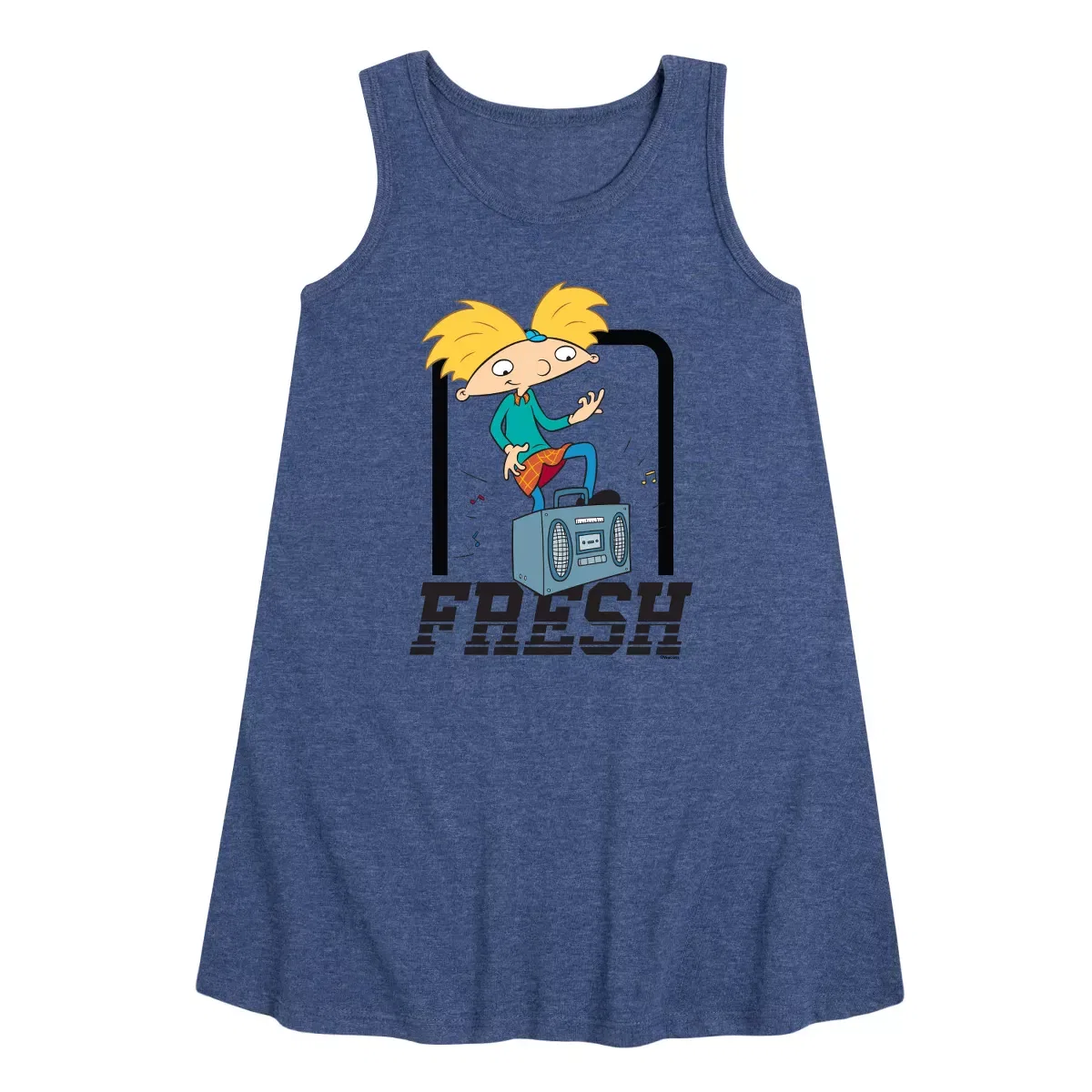 Детское платье-трапеция без рукавов Hey Arnold! Fresh Arnold, Heather Navy