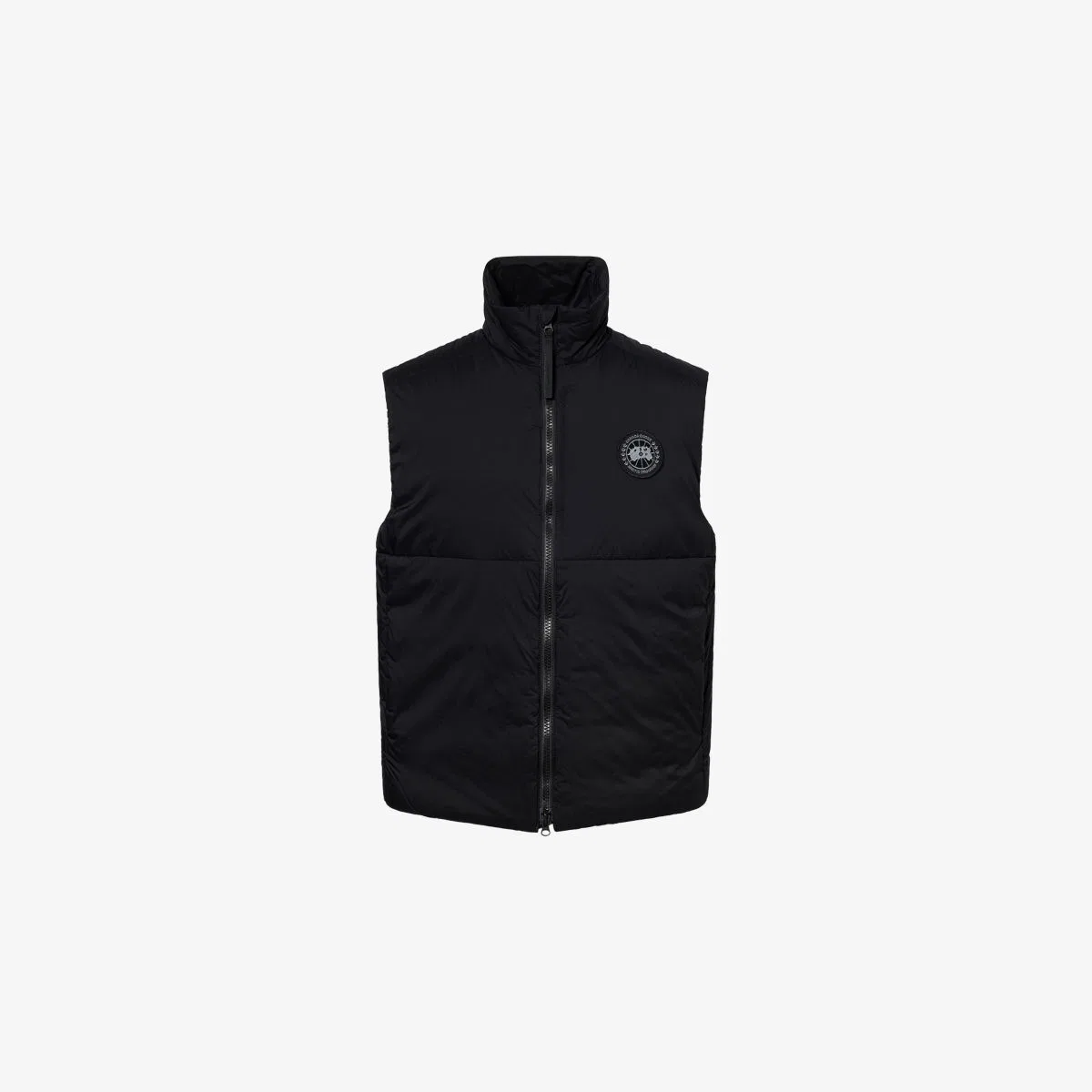 Пуховый жилет Lodge с высоким воротником Canada Goose, черный
