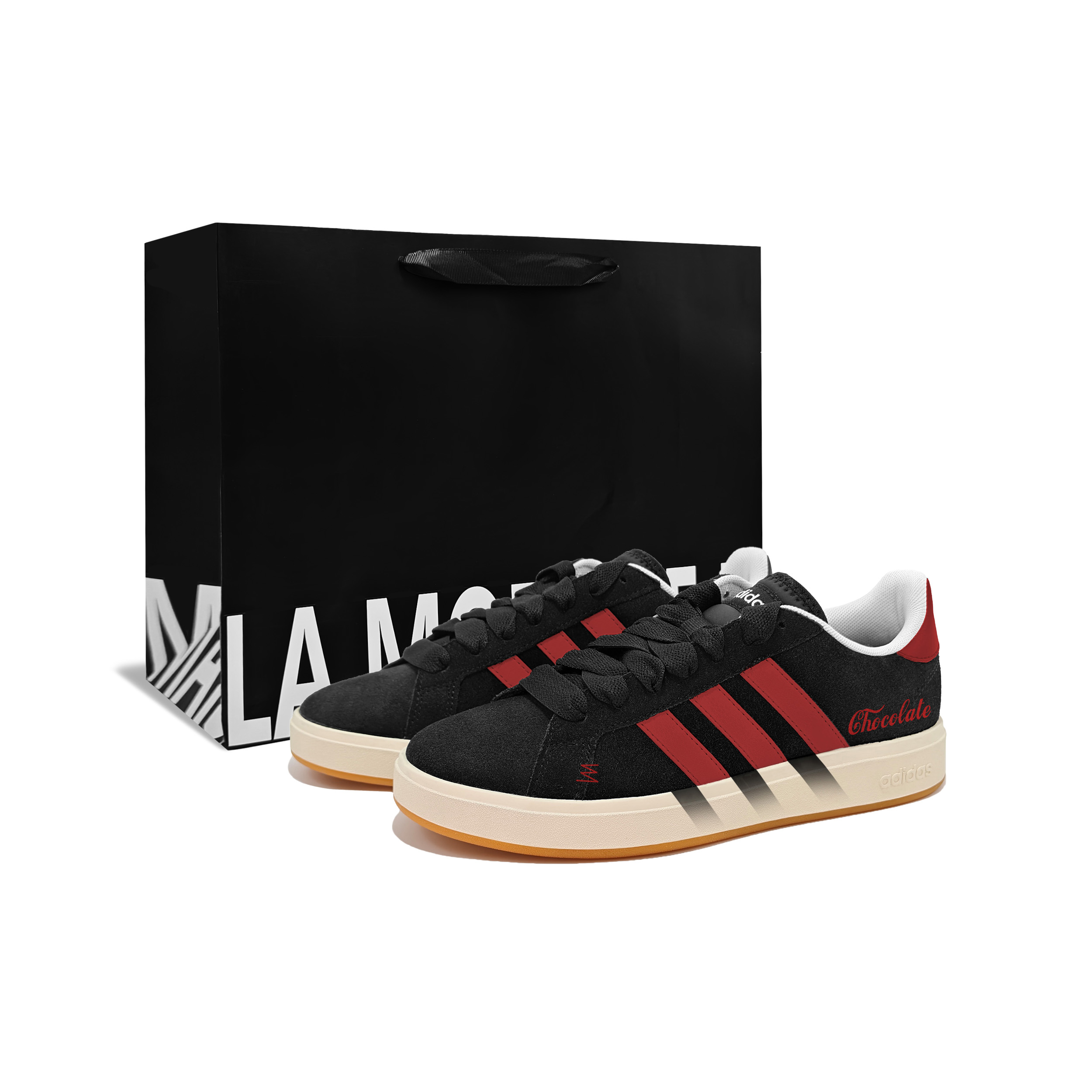 

Grand Court Base 00s Street Fighter II Cushioning Abrasion Resistant Slip Resistant Low top Skateboard Shoes Adidas, бордовый