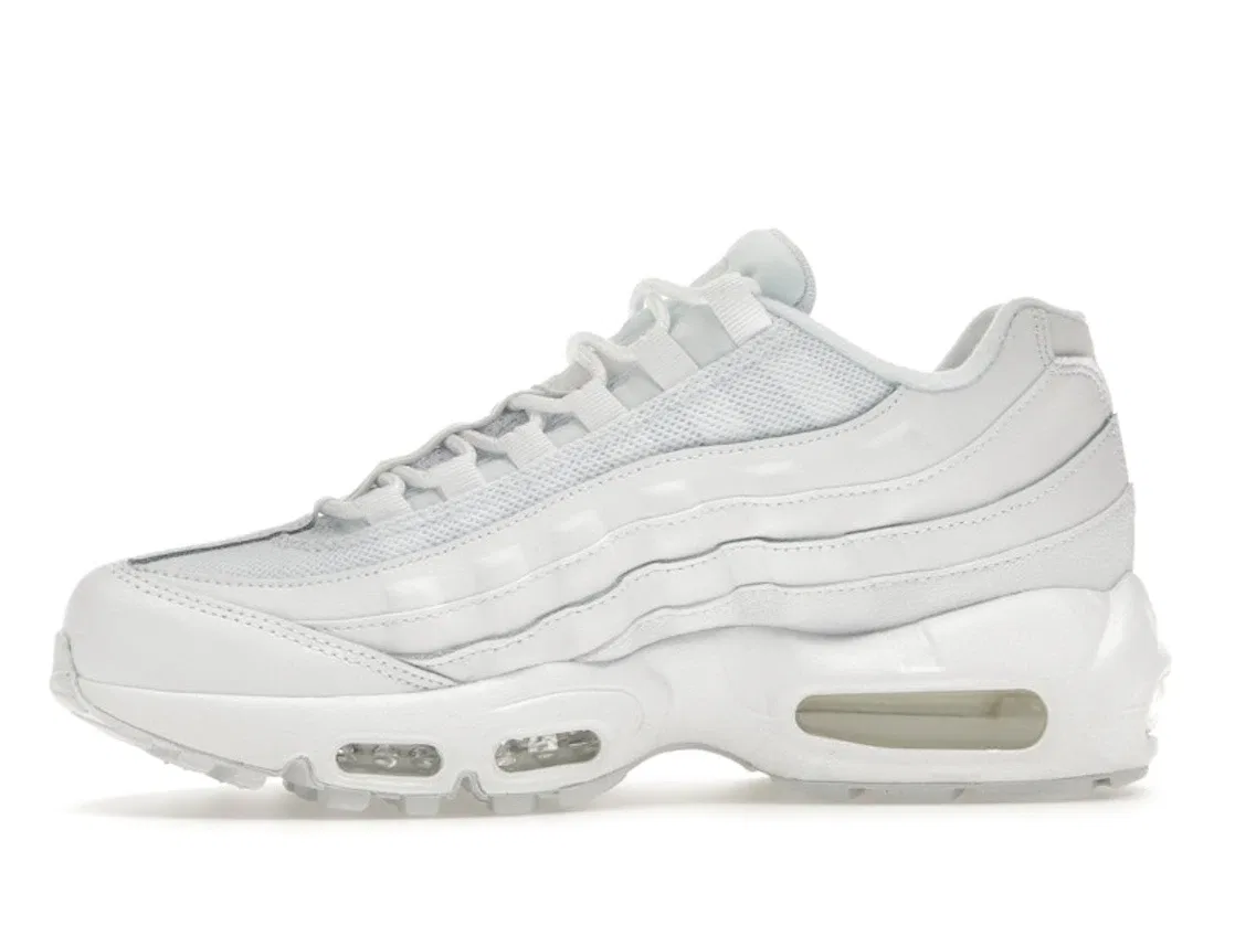 Детские кроссовки Lifestyle с оригинальным дизайном Nike Air Max 95 Recraft, White/White-White-White — фото 3