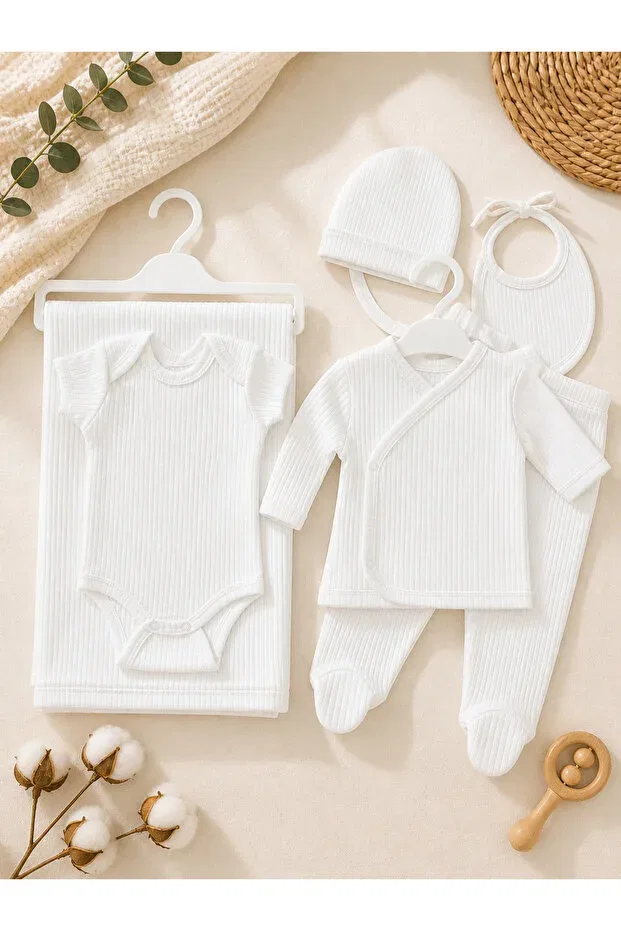 Детский комплект боди с длинным рукавом Basics Maxira, White