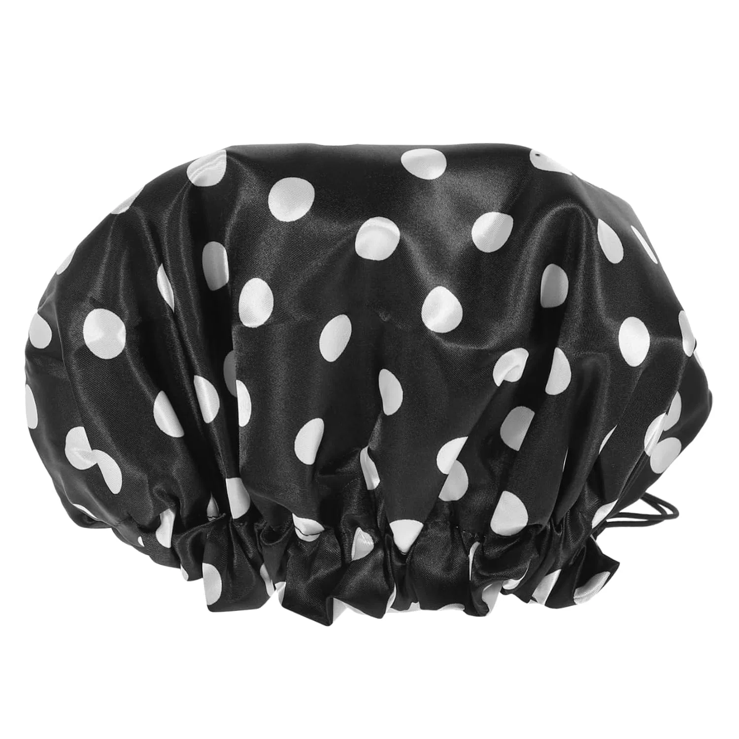 Шапочка для душа for Women, Adjustable, Satin Lining, Black, VINTORKY