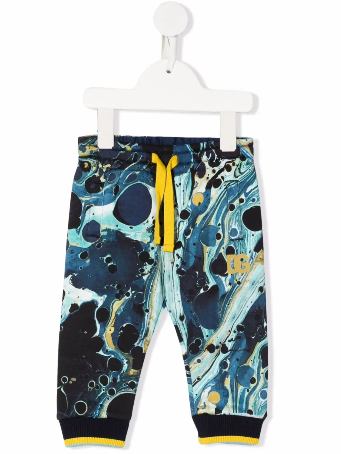 Трековые брюки с абстрактным принтом Dolce & Gabbana, синий