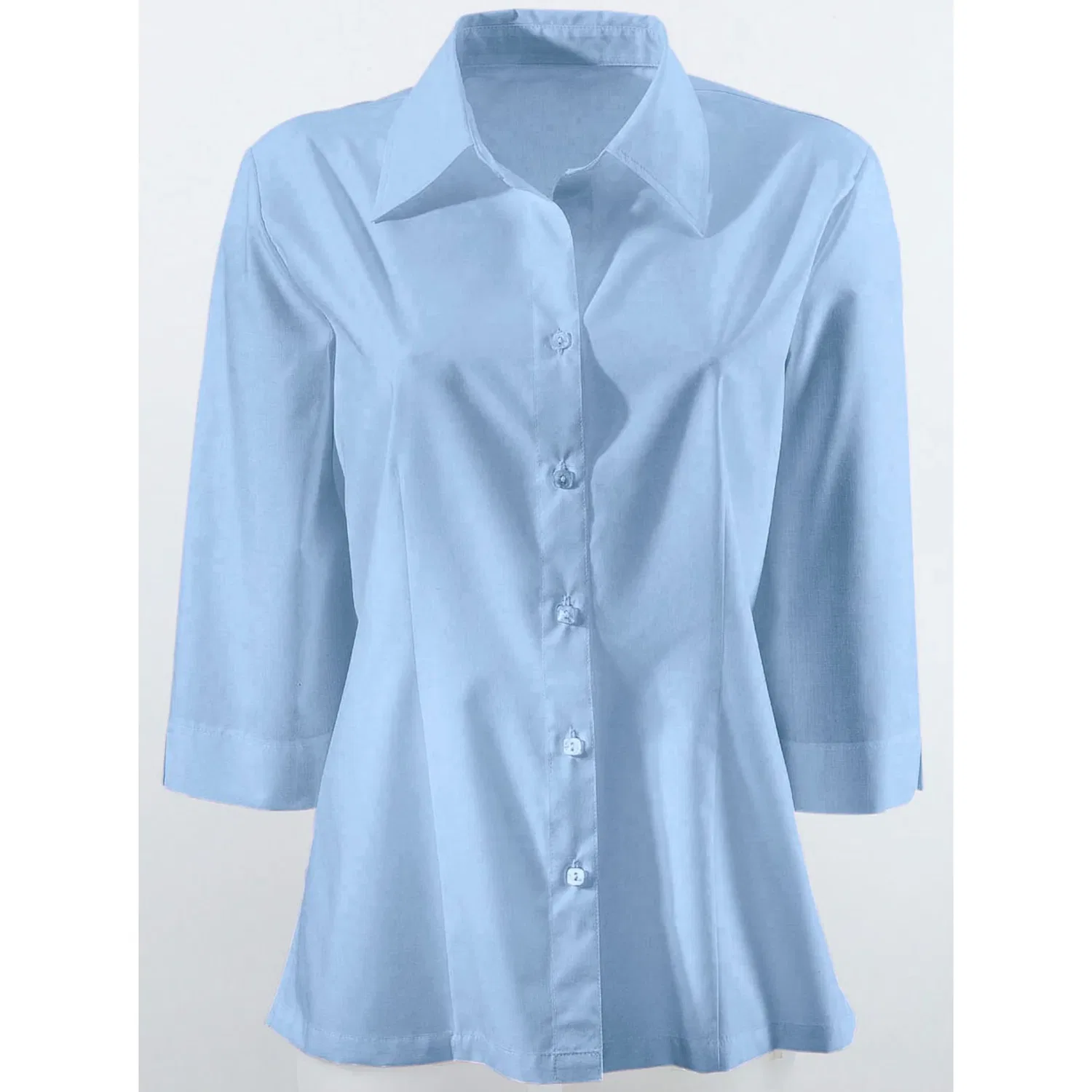 Женская блуза классическая с 3/4 рукавом Classic Basics, Blue — фото 4