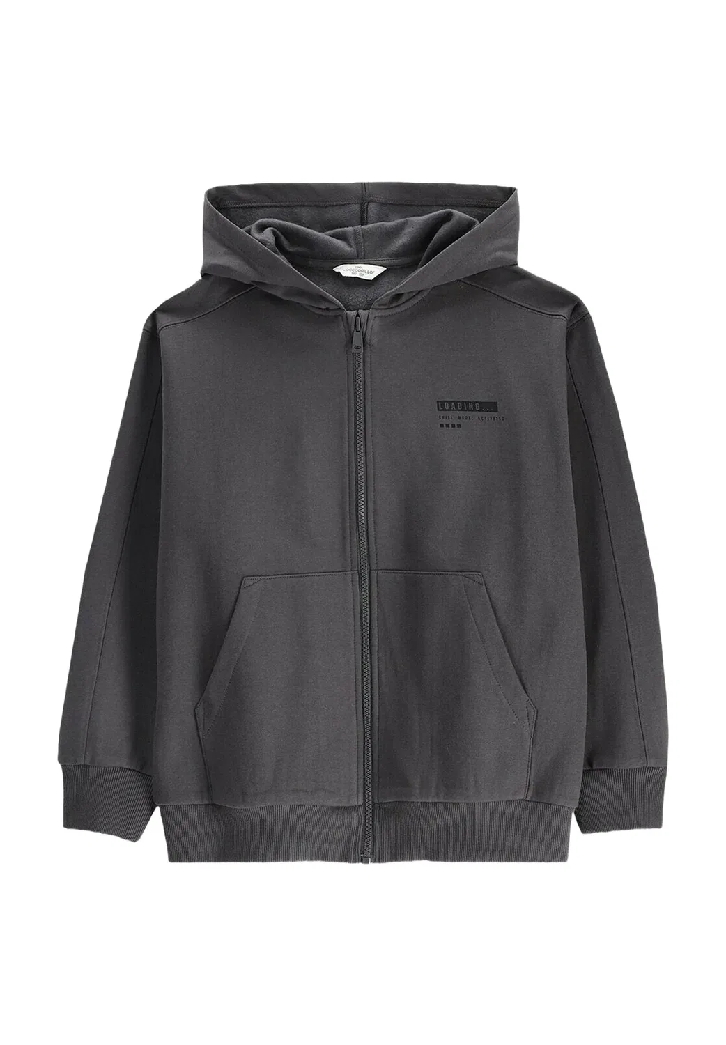 Kinder-Sweatjacke mit kapuze - толстовка на молнии Coccodrillo, Dark Grey