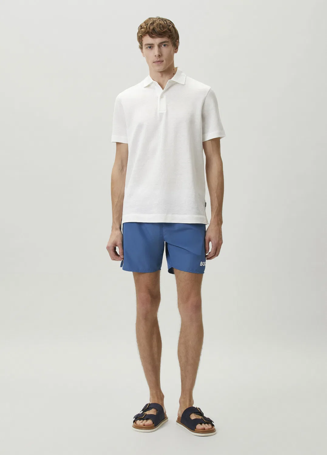 Плавки с поясом Boss, light blue