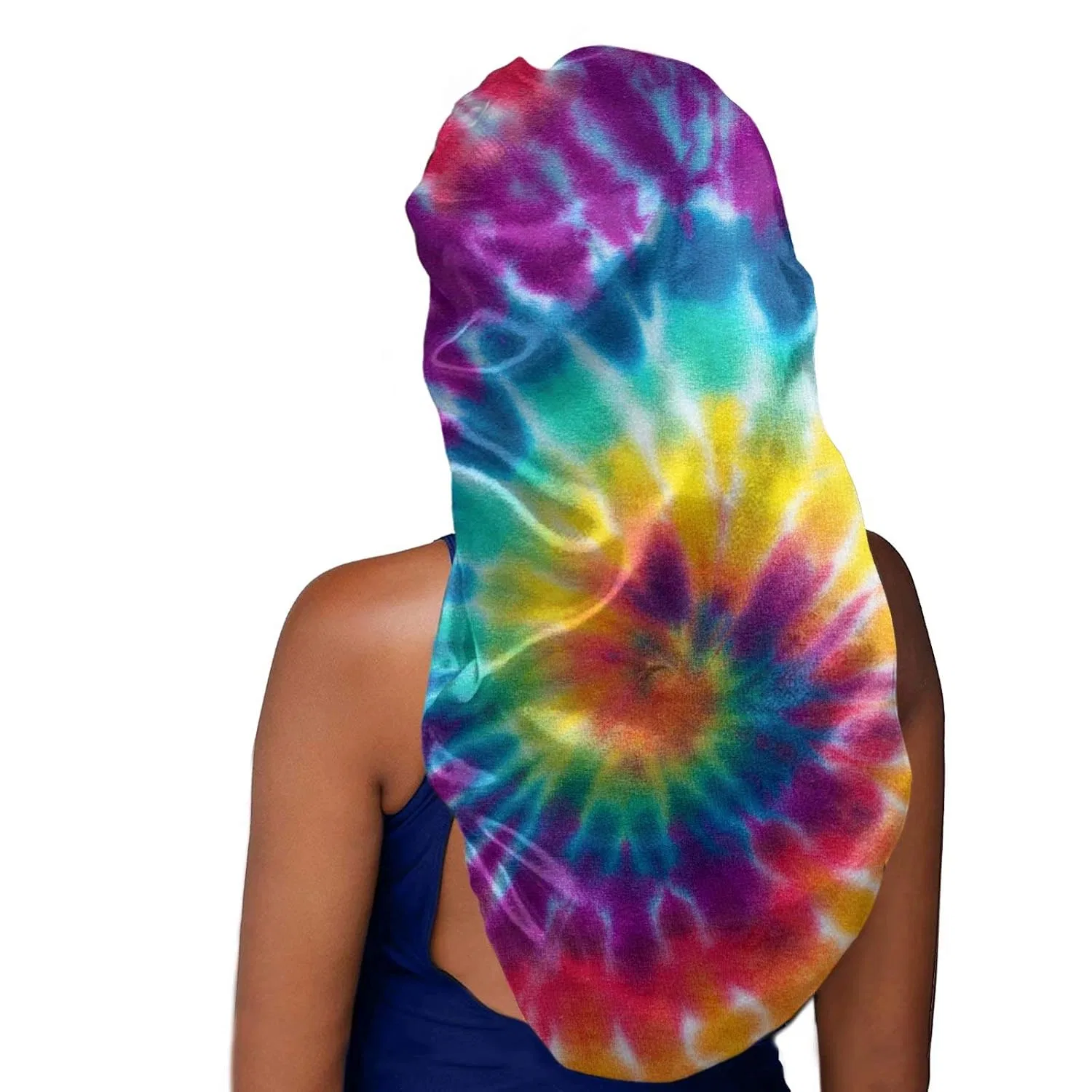 Шапочка для душа Satin, chaqlin, Regenbogen-Batik-Aufdruck