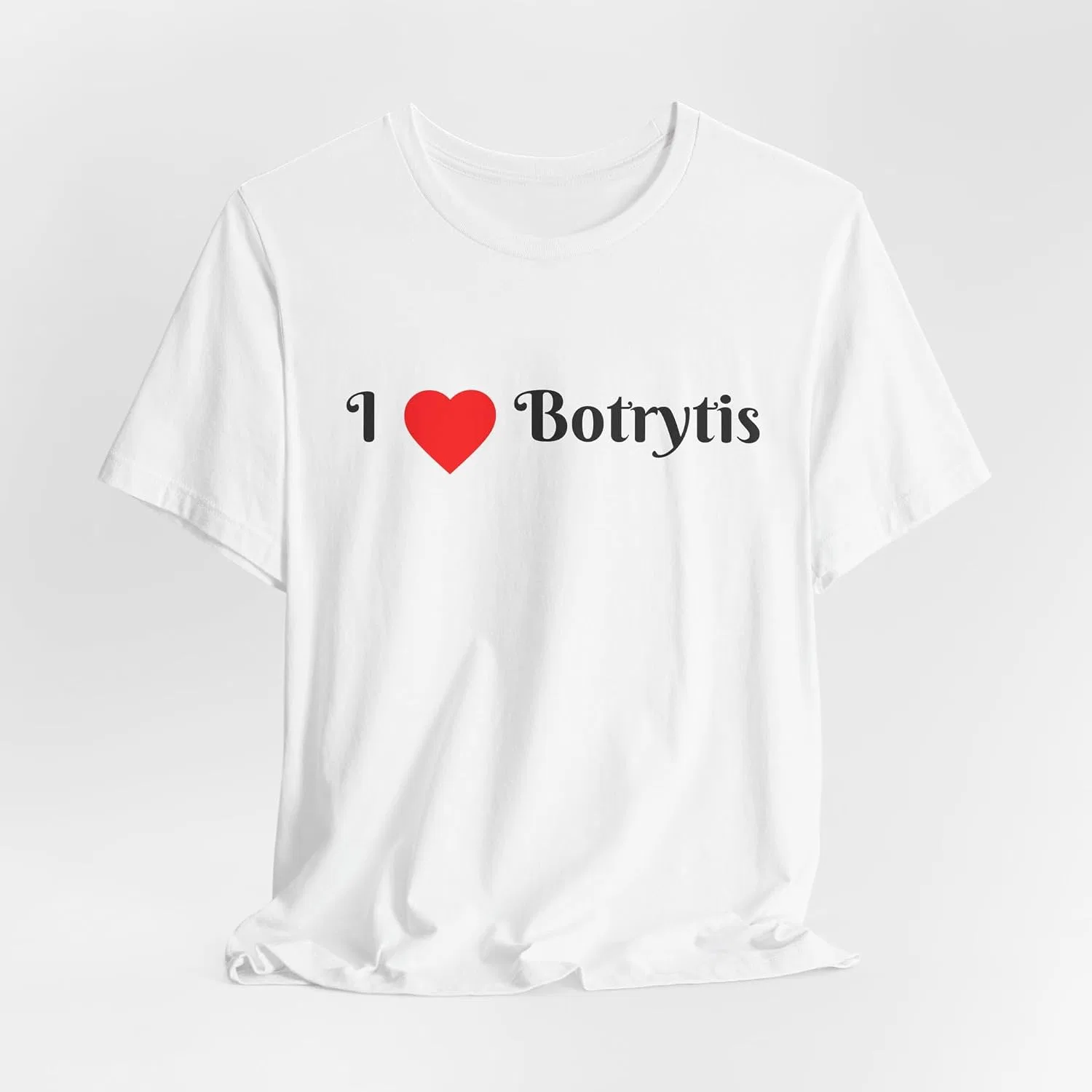 Футболка с принтом I Love Botrytis Regular Fit Bella+canvas 3001, White — фото 4