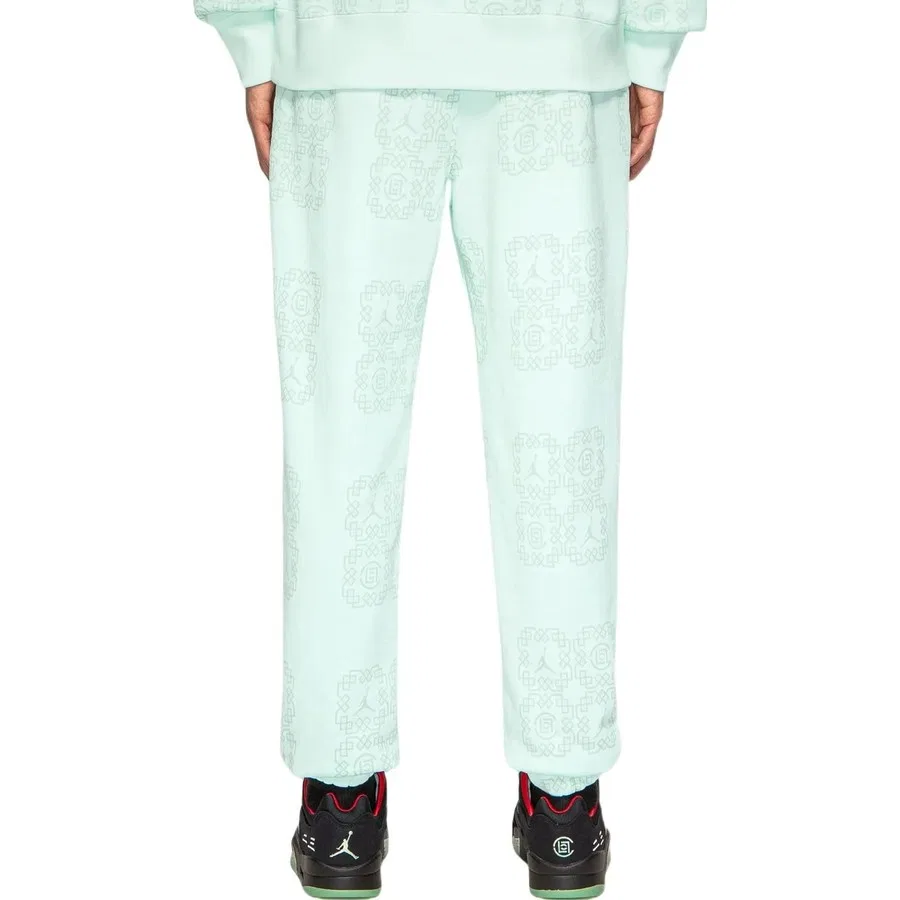 Спортивные брюки с принтом Jordan x CLOT Jade Fleece Sweatpants, Nike, Зеленый — фото 3