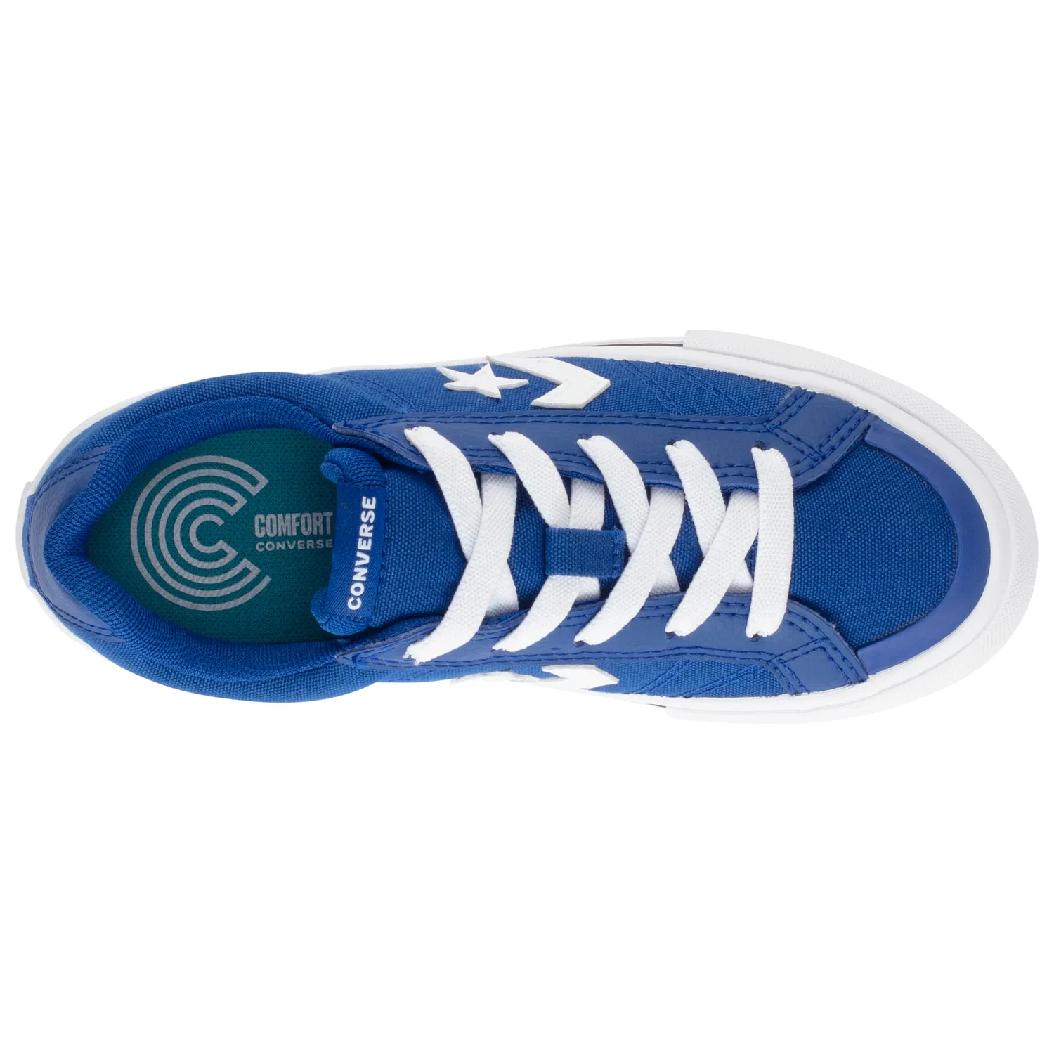 Детские кроссовки на шнуровке Converse, Blue/White/Blue — фото 4