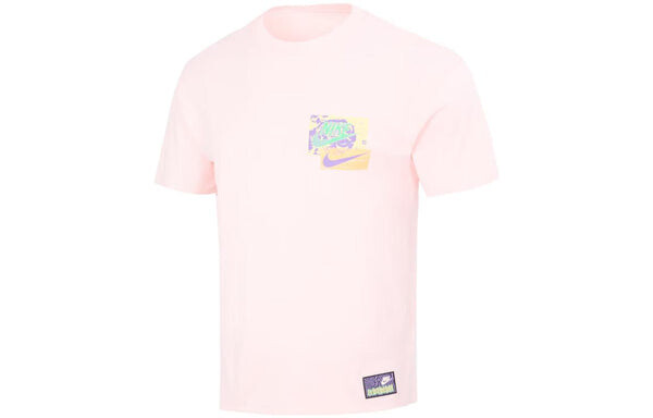 Футболка Nike Behind Graffiti T-Shirt 'Pink', розовый — фото 2