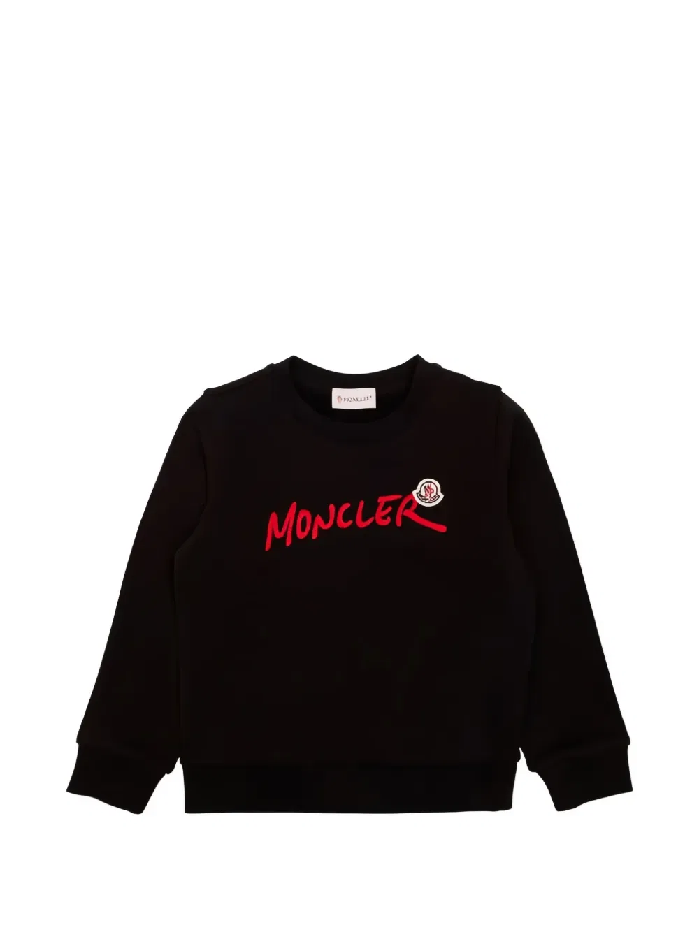 Свитшот с логотипом Moncler Enfant, черный