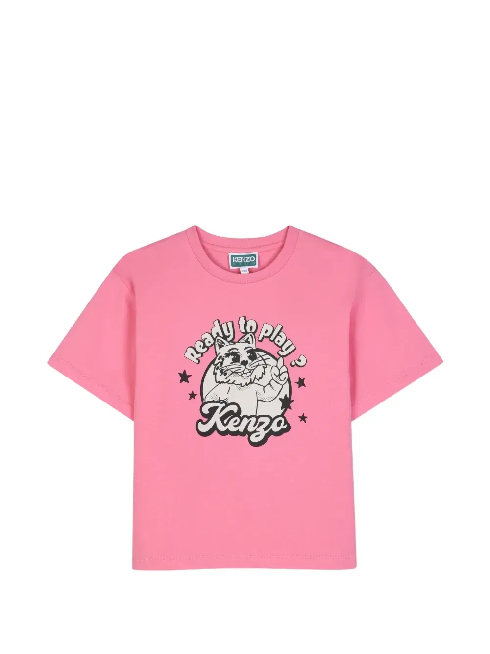 Футболка с графическим принтом Kenzo Kids, розовый
