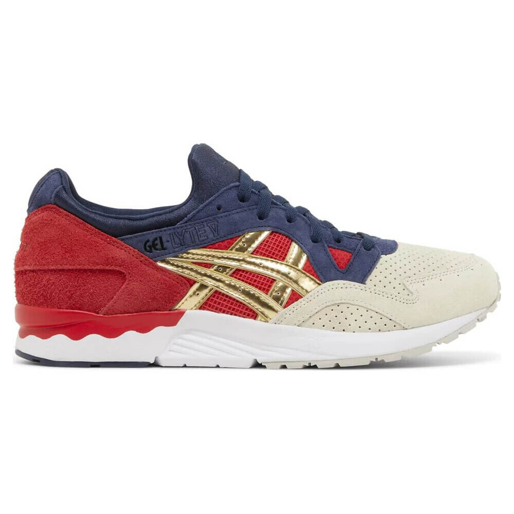 

Кроссовки Asics Concepts x Gel Lyte 5 Libertea, бежевый/красный/синий, Красный;серый, Кроссовки Asics Concepts x Gel Lyte 5 Libertea, бежевый/красный/синий