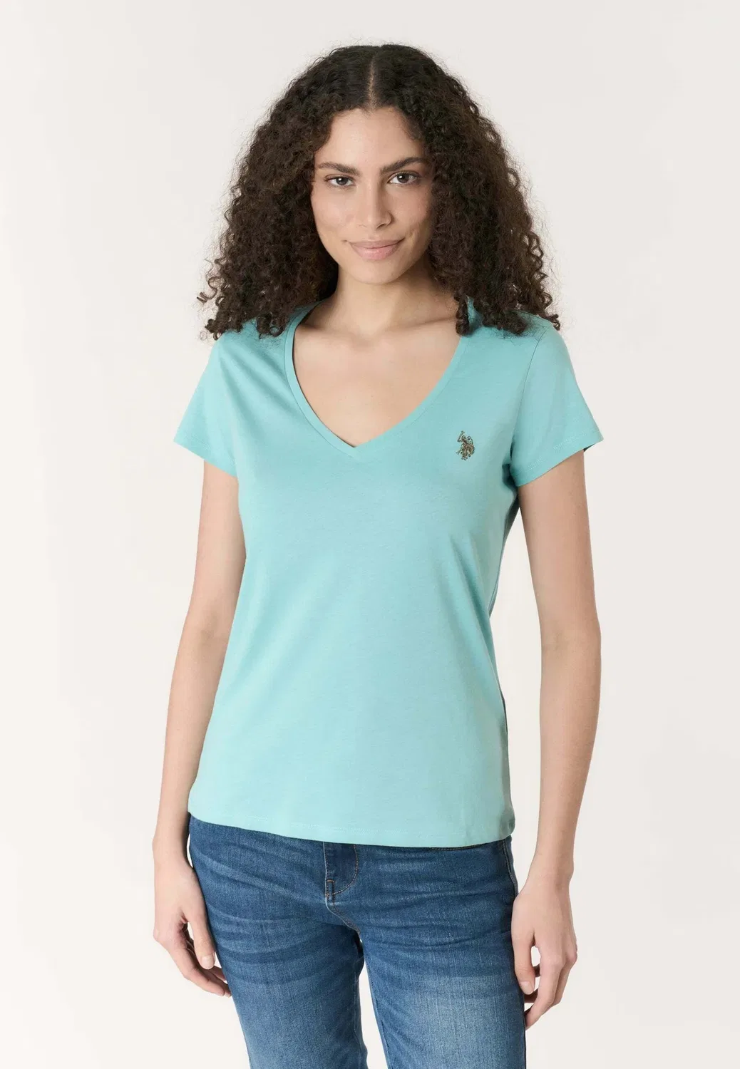 Простая футболка U.S. Polo Assn., Turchese