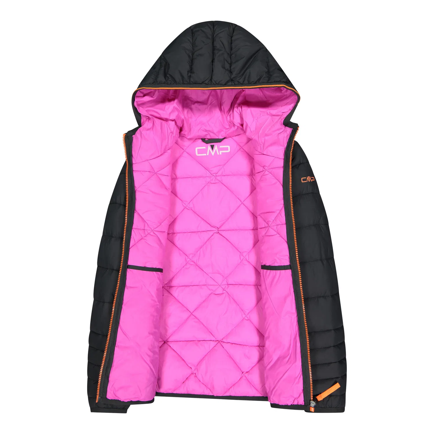 Детская куртка для девочек с капюшоном KID G JACKET FIX HOOD Cmp, Grau — фото 3