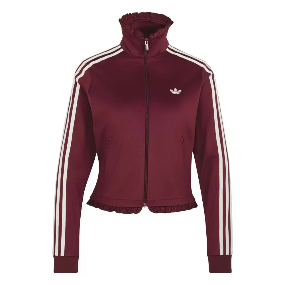 Женский свитшот с микроплиссе Pleated Firebird Adidas Originals, Red — фото 2