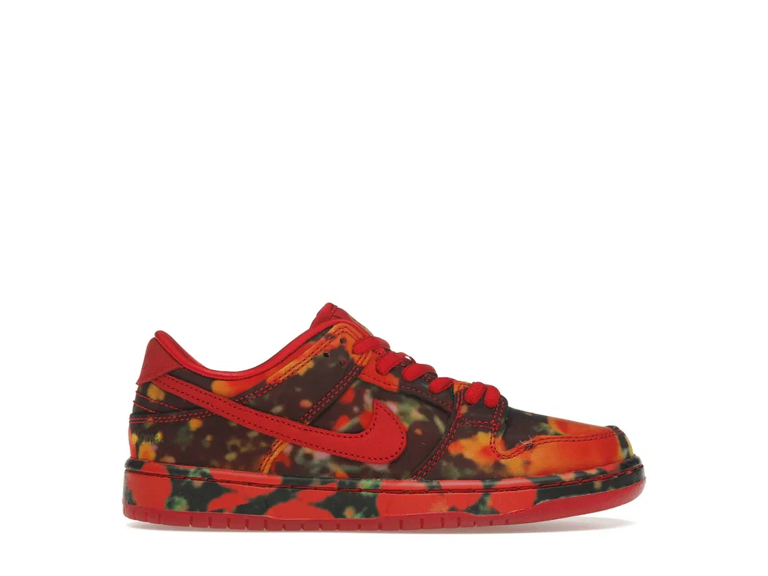 Детские кроссовки с принтом Nike SB Dunk Low The Wizard of Oz Poppy Field, Varsity Red / Varsity Red / University Gold
