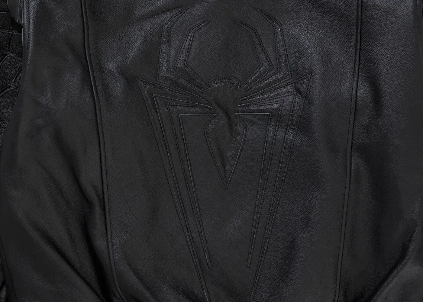Мужская кожаная куртка-косуха с принтом Spider-Man Supreme Vanson Leathers, Black — фото 4