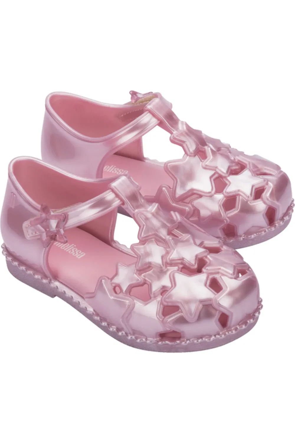 Сандалии детские с T-образным ремешком Starry Mini Melissa, Pearly Pink