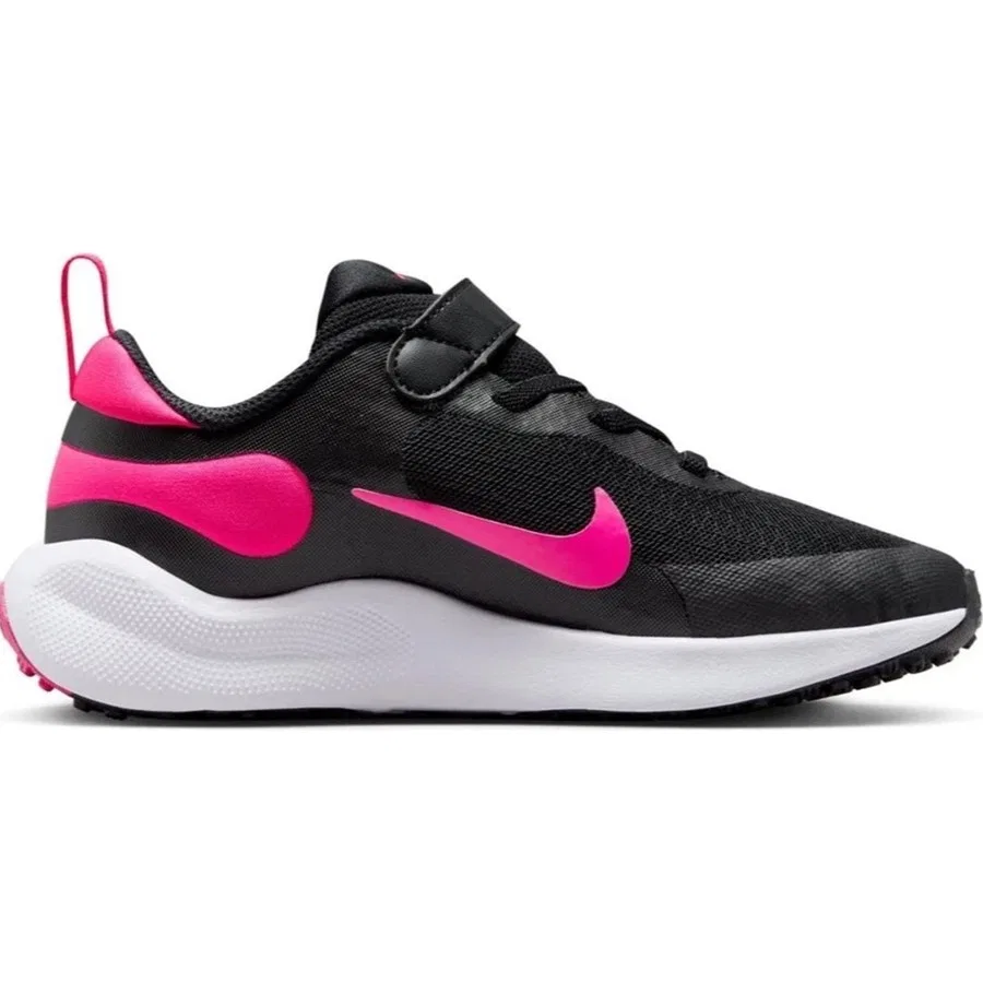 Детские кроссовки с эластичными шнурками Nike Revolution 7 Psv, Черно-розовый — фото 2