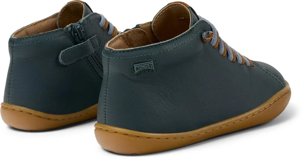 Ботинки детские Camper Peu Cami 90019, с эластичной шнуровкой, Dark Green — фото 2