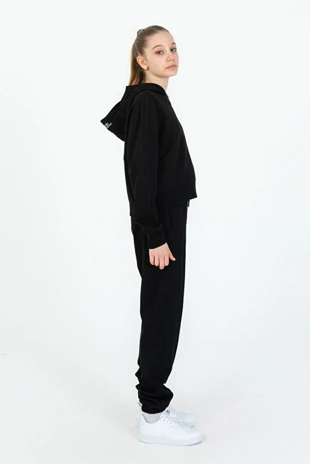 Детский комплект для девочек с капюшоном Black One, Black — фото 3