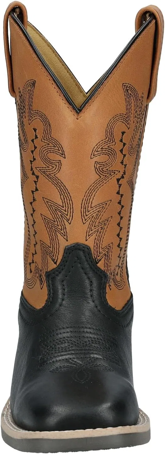 Детские ботинки для мальчиков с квадратным носком Garrett Smoky Mountain Boots, Black/Tan — фото 2