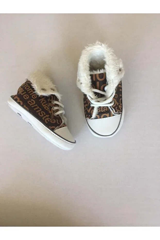Детские пинетки-тапочки для мальчиков с узором Baby Pattini, Brown