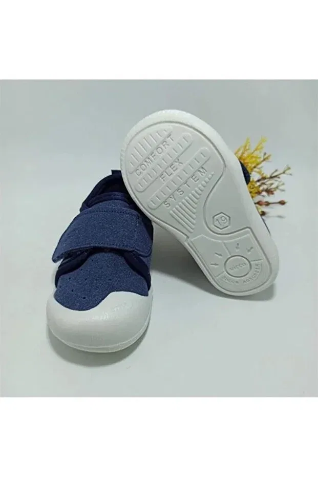 Детские туфли для девочек с липучкой Anka first step shoes Vicco, Navy Blue — фото 4