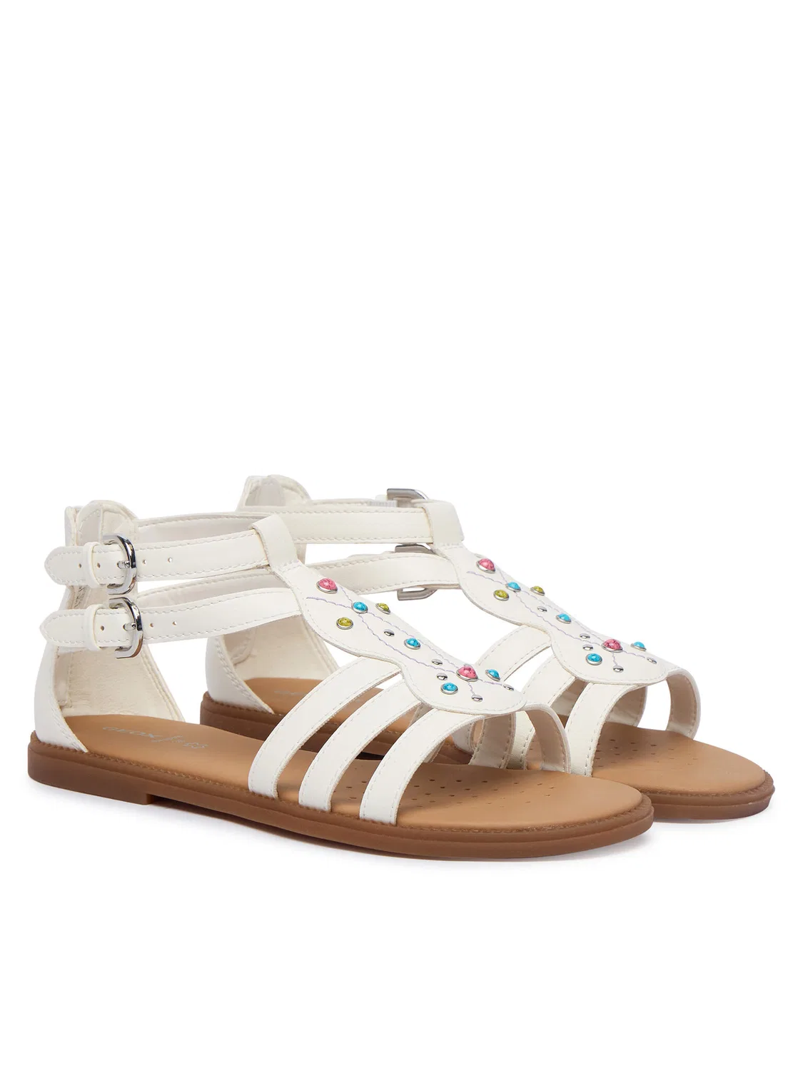 Сандалии для девочки Jr Sandal Karly Geox, белый — фото 2