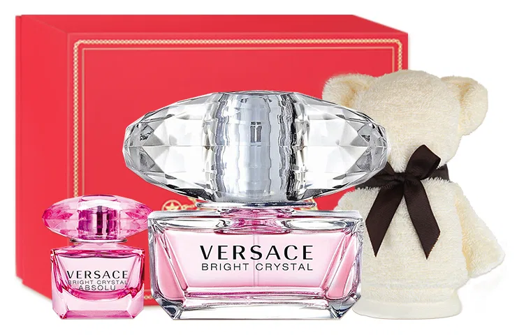 Женский парфюмерный набор VERSACE Pink Crystal Diamond, 30 мл, Цвет: розовый — фото 4