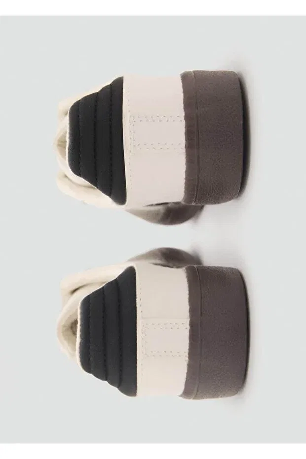 Детские кожаные кроссовки для мальчиков Mango Kids, Gray — фото 3