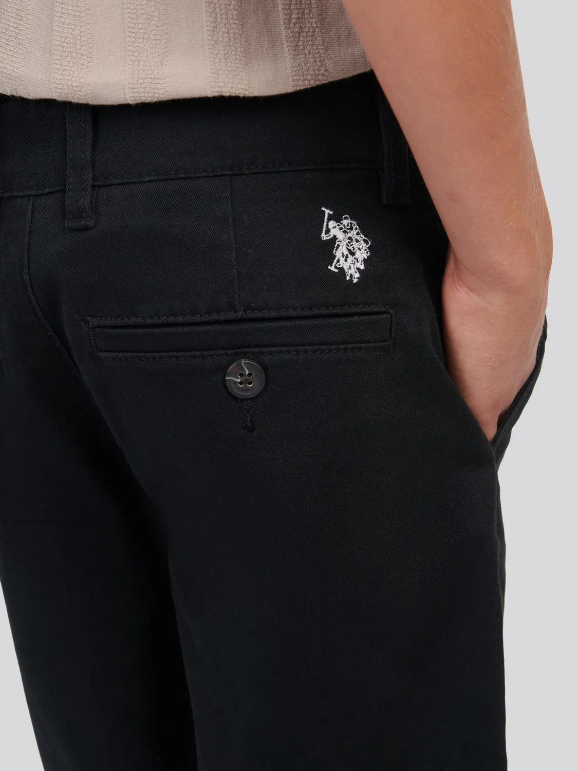 Шорты чинос классические U.S. Polo Assn, черный — фото 4