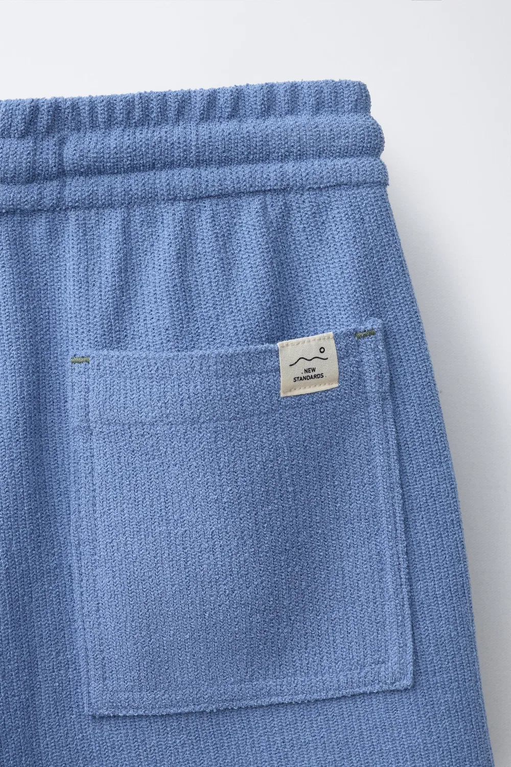 Шорты-бермуды в деревенском стиле ZARA, Blue — фото 4