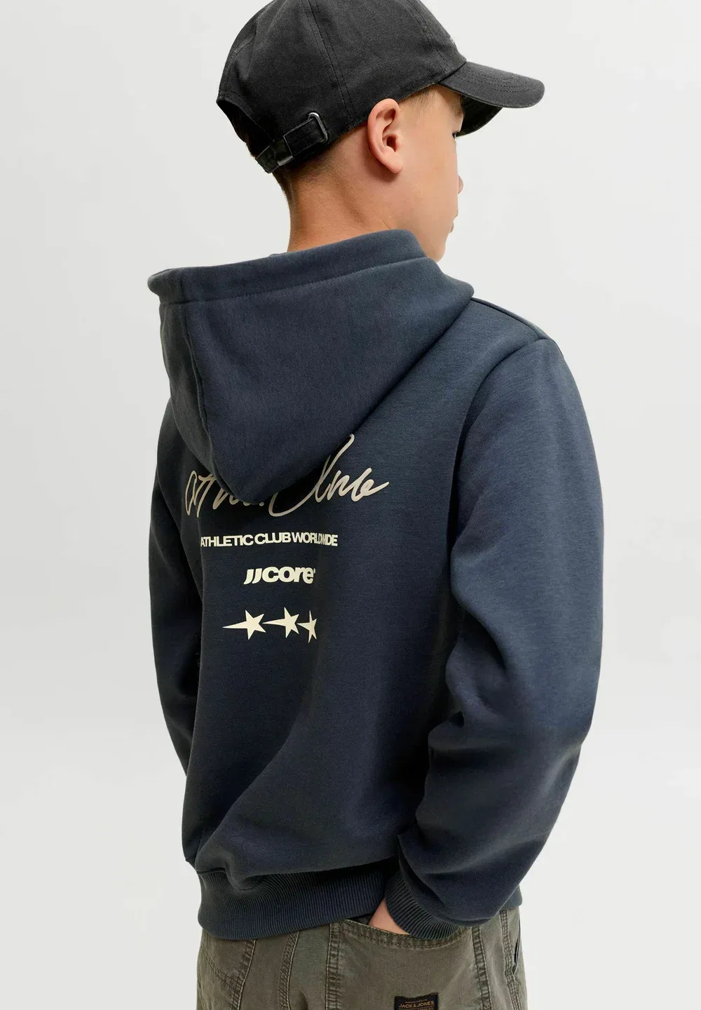 Толстовка с капюшоном Jcoclub с надписью на спине, размер SN JNR Jack & Jones Junior, Outer Space — фото 2