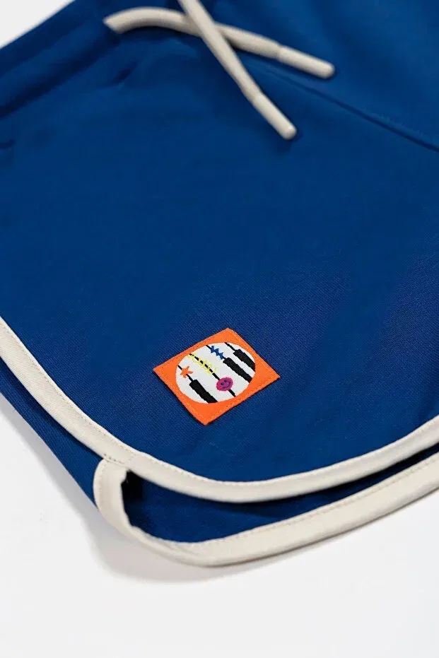 Детские шорты для девочек с принтом Basics Beetlebeez, Saks Blue — фото 4