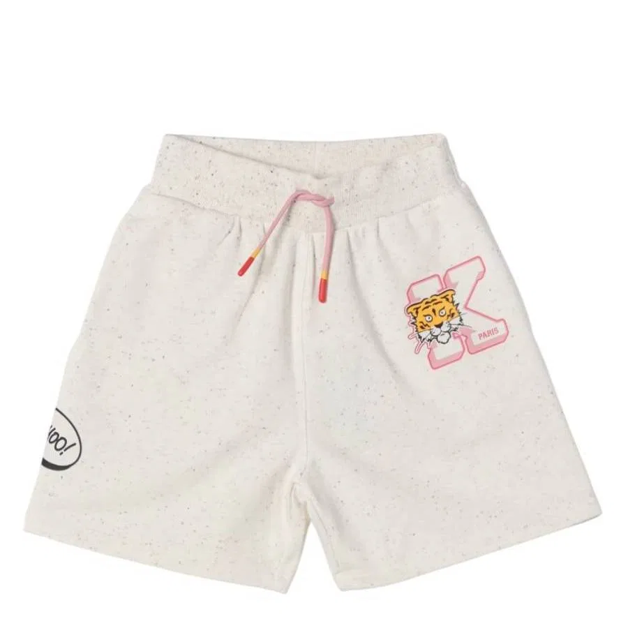 Шорты с принтом Tiger Logo Girls Kenzo, Grey