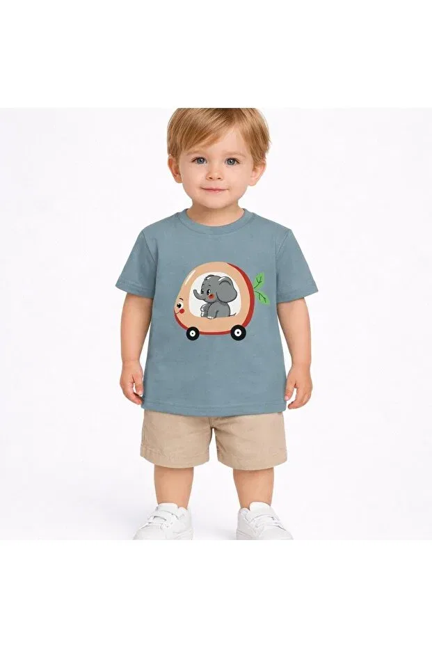 Детская футболка для мальчиков с принтом Yale Kids, Indigo Blue