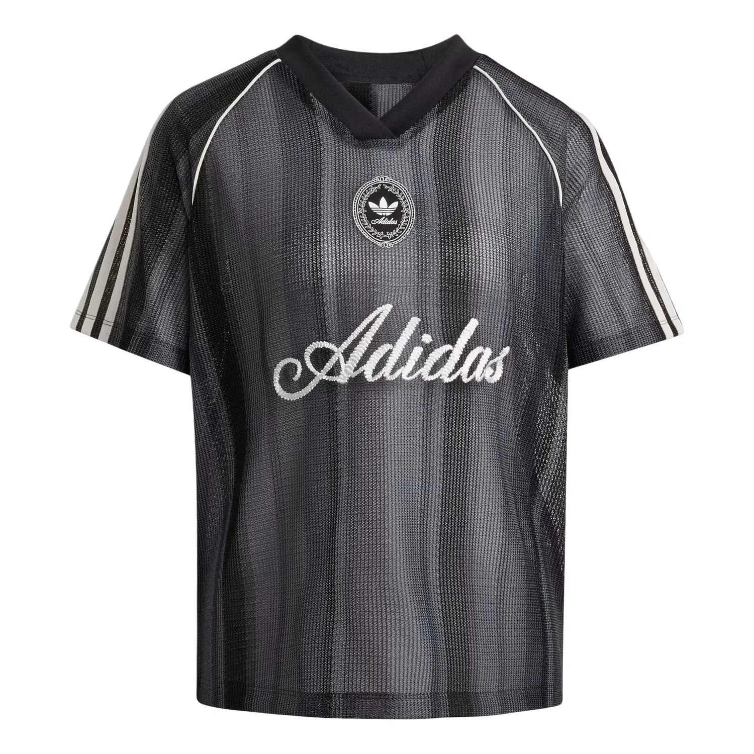 Женская футболка с принтом Summer Glow Adidas, черный