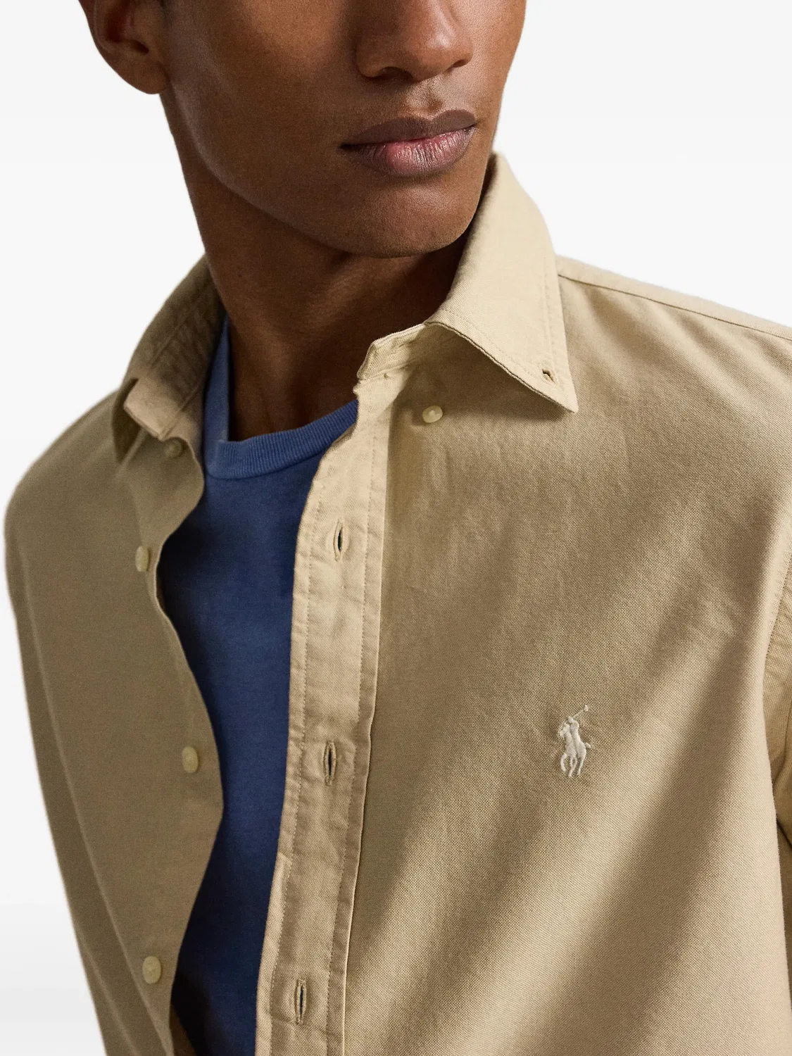 Оксфордская рубашка коричневая Polo Ralph Lauren, коричневый — фото 2