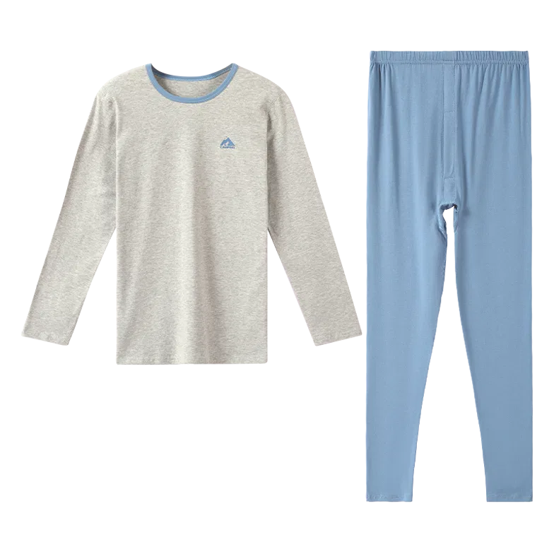 Red bean Детский комплект нижнего белья с круглым вырезом Dark Heather Gray — фото 3